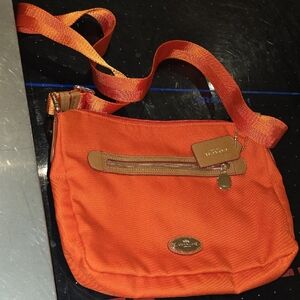 Coach Tangerine Crossbody with Gold Details